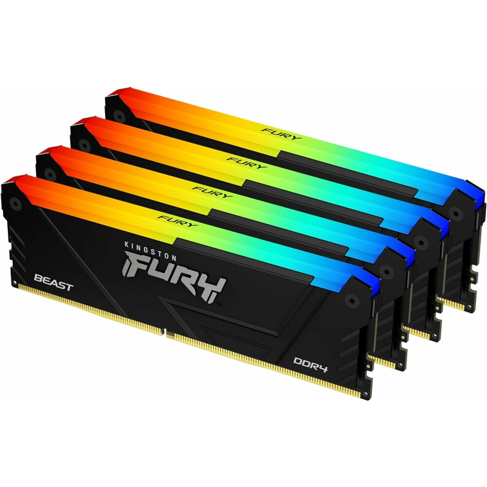Оперативная память Kingston Fury Beast Black RGB DDR4 3200MHz, KF432C16BB2AK4/32, 4x8 Гб KIT, 32 Гб детальное изображение - 2
