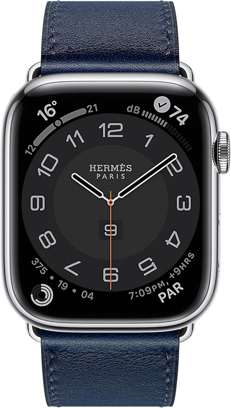 Смарт-часы Apple Watch Hermes Series 10 46 мм, Silver Titanium Case with Navy Single Tour, Серебристый/Синий детальное изображение - 2