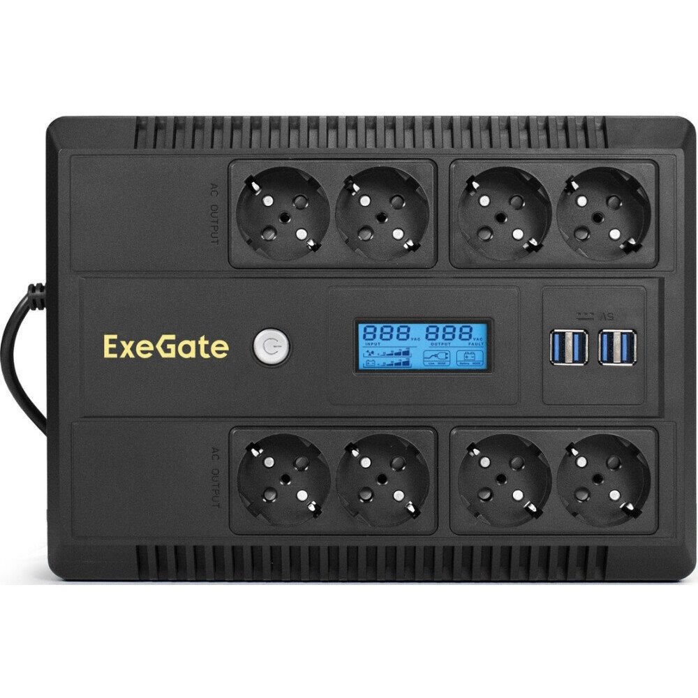 ИБП ExeGate NEO Smart LHB-800.LCD.AVR.8SH.CH.USB детальное изображение - 2