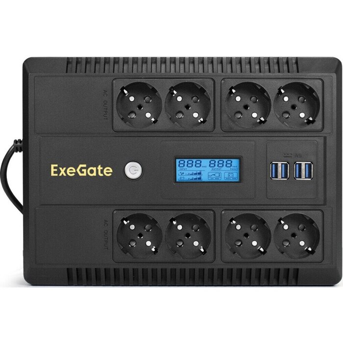 ИБП ExeGate NEO Smart LHB-800.LCD.AVR.8SH.CH.USB №2