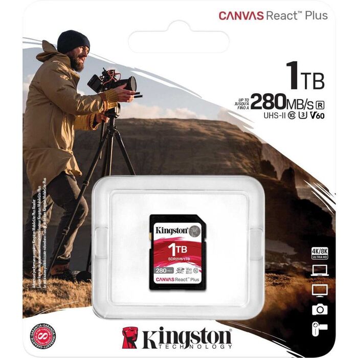 Карта памяти Kingston Canvas React Plus SD (SDR2V6/1TB), 1 Тб №3