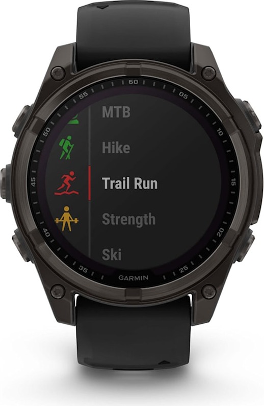 Смарт-часы Garmin Fenix 8 Solar Sapphire DLC, 47 мм, титановый угольно-серый с черным ремешком детальное изображение - 5