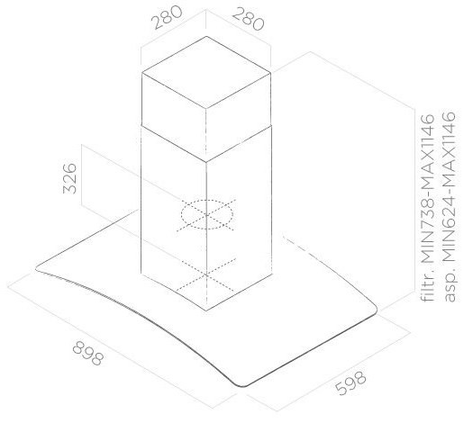 Вытяжка Elica Circus Plus Island IX/A/90, Серебряный детальное изображение - 4
