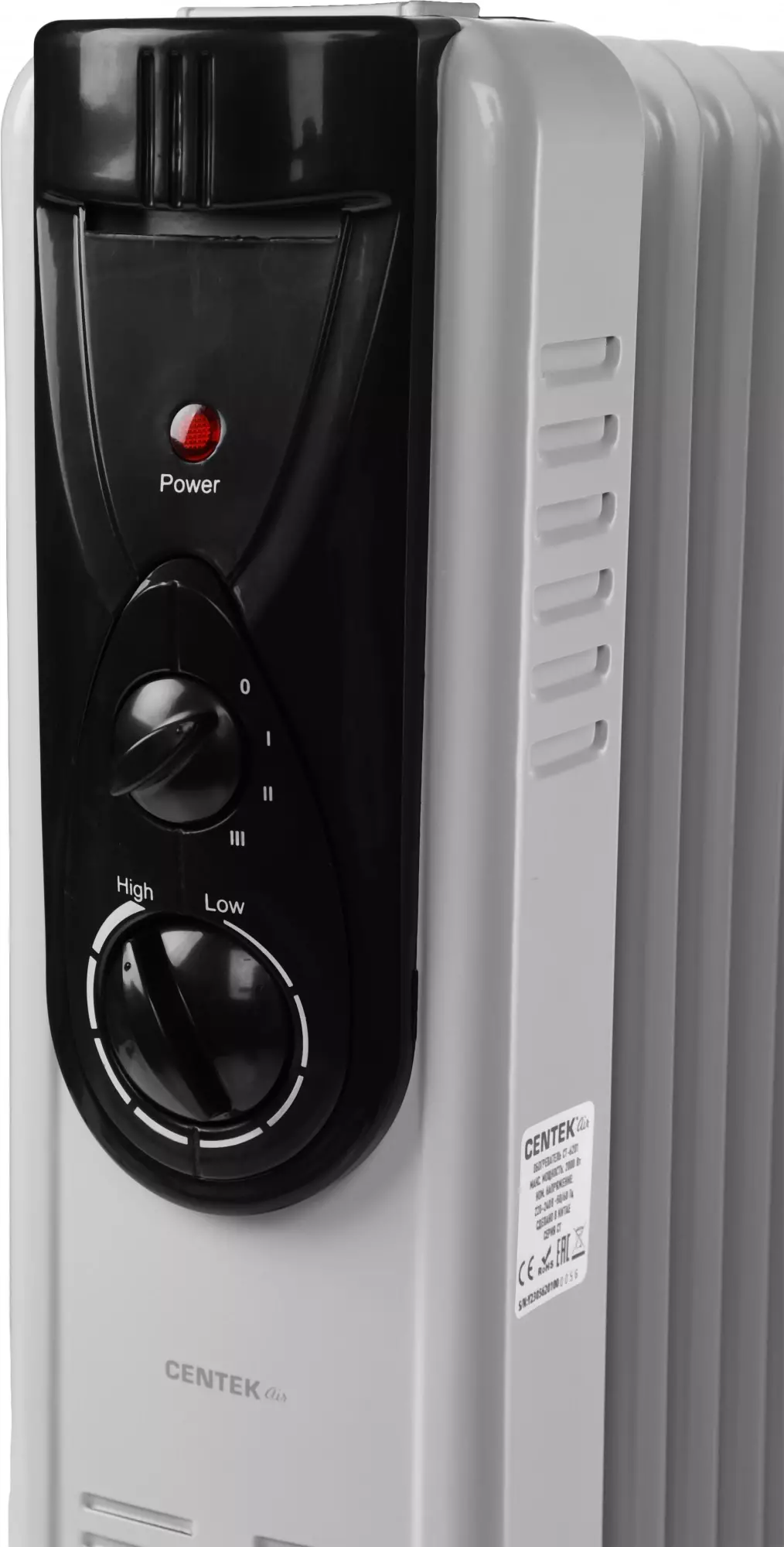 Масляный радиатор Centek CT-6201, Белый детальное изображение - 5