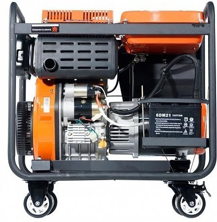 Генератор дизельный с воздушным охлаждением AURORA ADE 6500 D 14689, открытый, 5 кВт, Оранжевый детальное изображение - 2