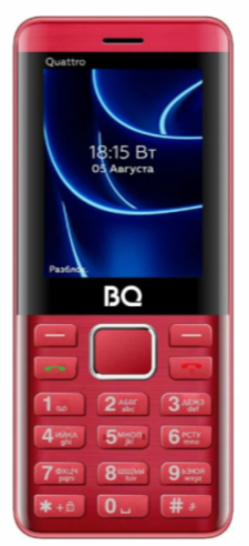 Мобильный телефон BQ 2453 Quattro, 32 Мб, Красный, Micro SIM + Mini SIM детальное изображение - 4