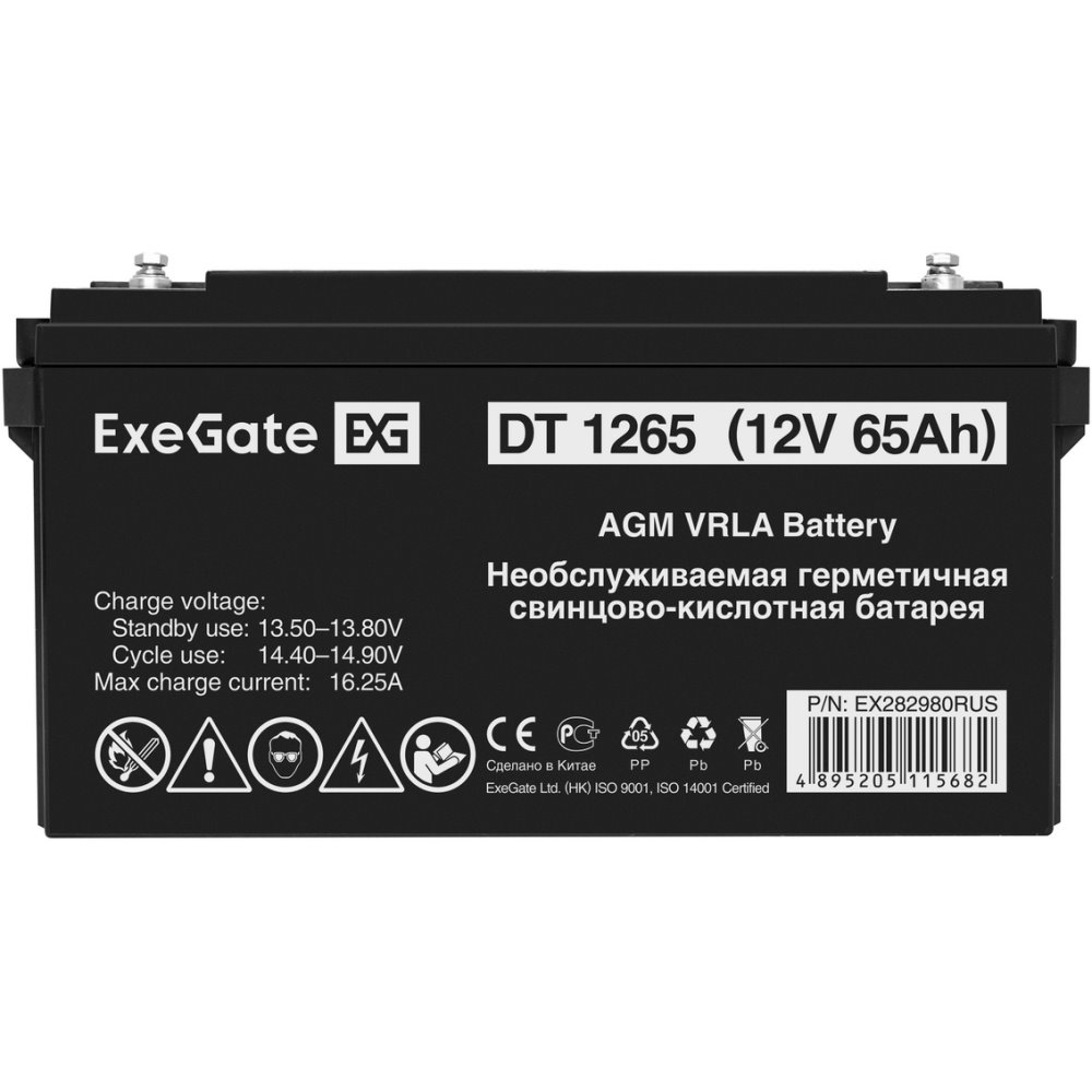 ИБП ExeGate FineSine SX-500.LCD.AVR.2SH + DT 1265 (65Ач) + батарея детальное изображение - 9