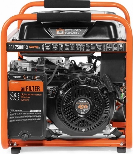 Генератор бензиновый DAEWOO GDA 7500E-3, 6 кВт, Оранжевый детальное изображение - 6