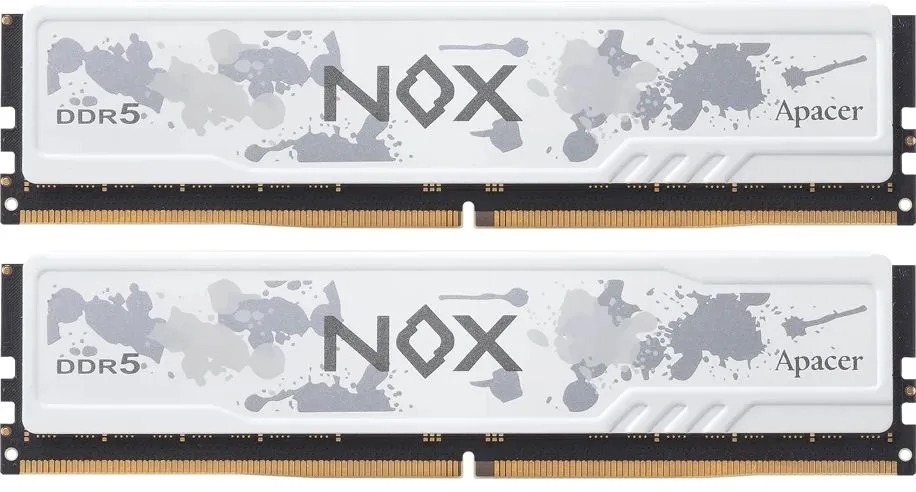 Оперативная память Apacer NOX White DDR5 5600MHz, AH5U32G56C522MWAA-2, 2x16 Гб KIT, 32 Гб детальное изображение - 1