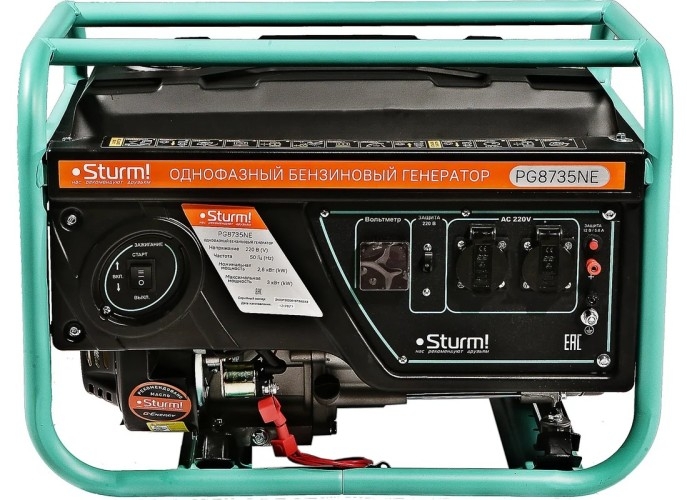 Генератор бензиновый Sturm PG8735NE, 3 кВт, Зеленый детальное изображение - 1
