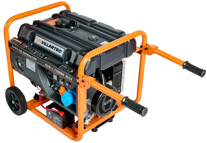 Генератор бензиновый VILLARTEC GG 8300EWC, 7 кВт, Оранжевый детальное изображение - 2