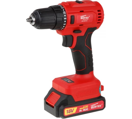 Аккумуляторная дрель-шуруповерт WORTEX BD 2025-1 DLi, 18 В, 50 Нм, 1,5 А·ч детальное изображение - 2