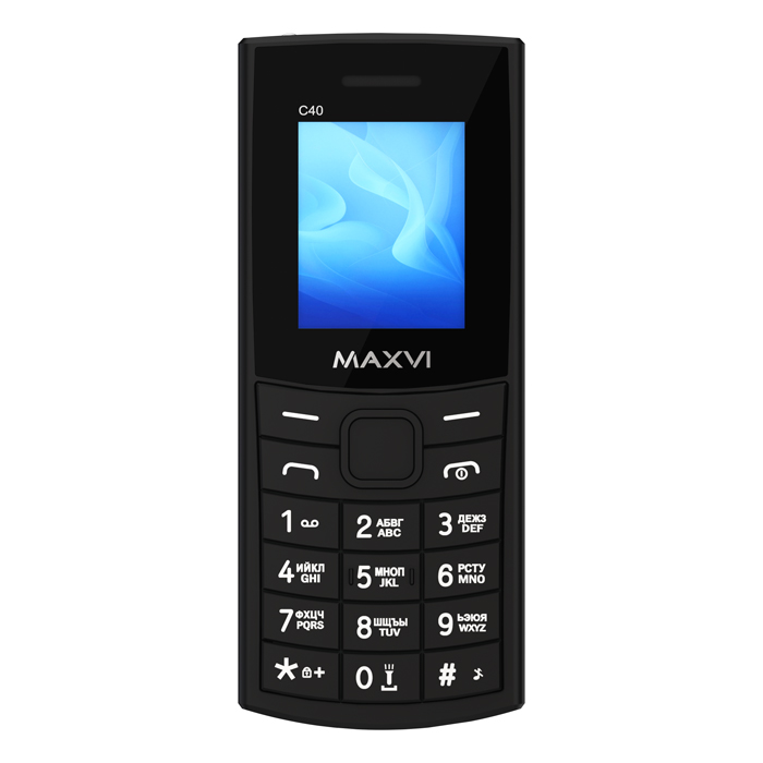 Мобильный телефон MAXVI C40, 32 Мб, Черный, Dual micro-SIM детальное изображение - 5