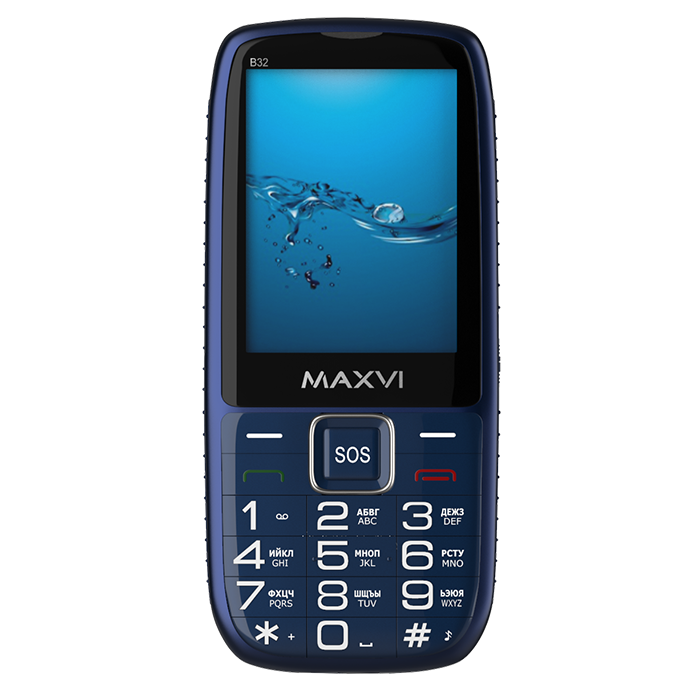 Мобильный телефон MAXVI B32, 32 Мб, Синий, Dual micro-SIM детальное изображение - 2