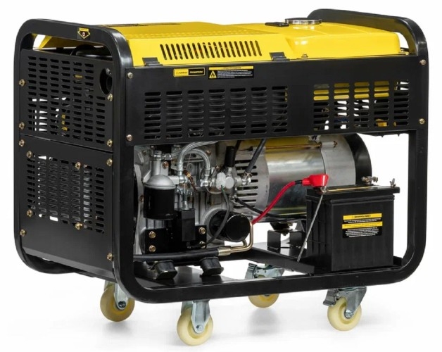 Генератор дизельный с воздушным охлаждением CHAMPION DG10000E-3, открытый, 10 кВт, Желтый детальное изображение - 8
