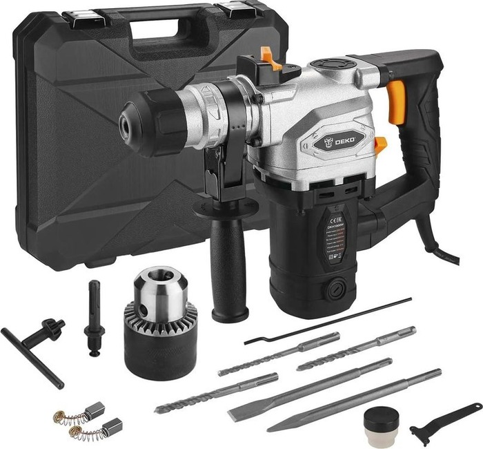 Перфоратор DEKO DKH1000W с набором из 5 буров 063-4224, 1000 Вт, 4.1 Дж, 4000 уд/мин №1