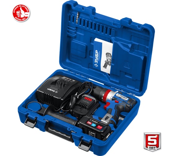 Ударная дрель-шуруповерт ЗУБР DBS-201-42, 70 Нм, 20 В детальное изображение - 2