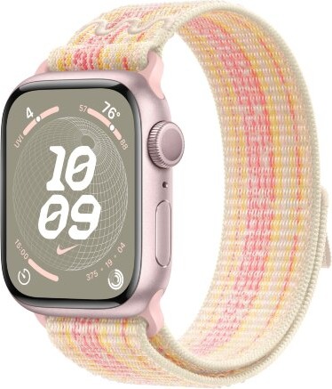 Умные часы Apple Watch Series 9 Pink Aluminum Case with Nike Sport Band Starlight/Pink, 41 mm, Звездный/Розовый детальное изображение - 1