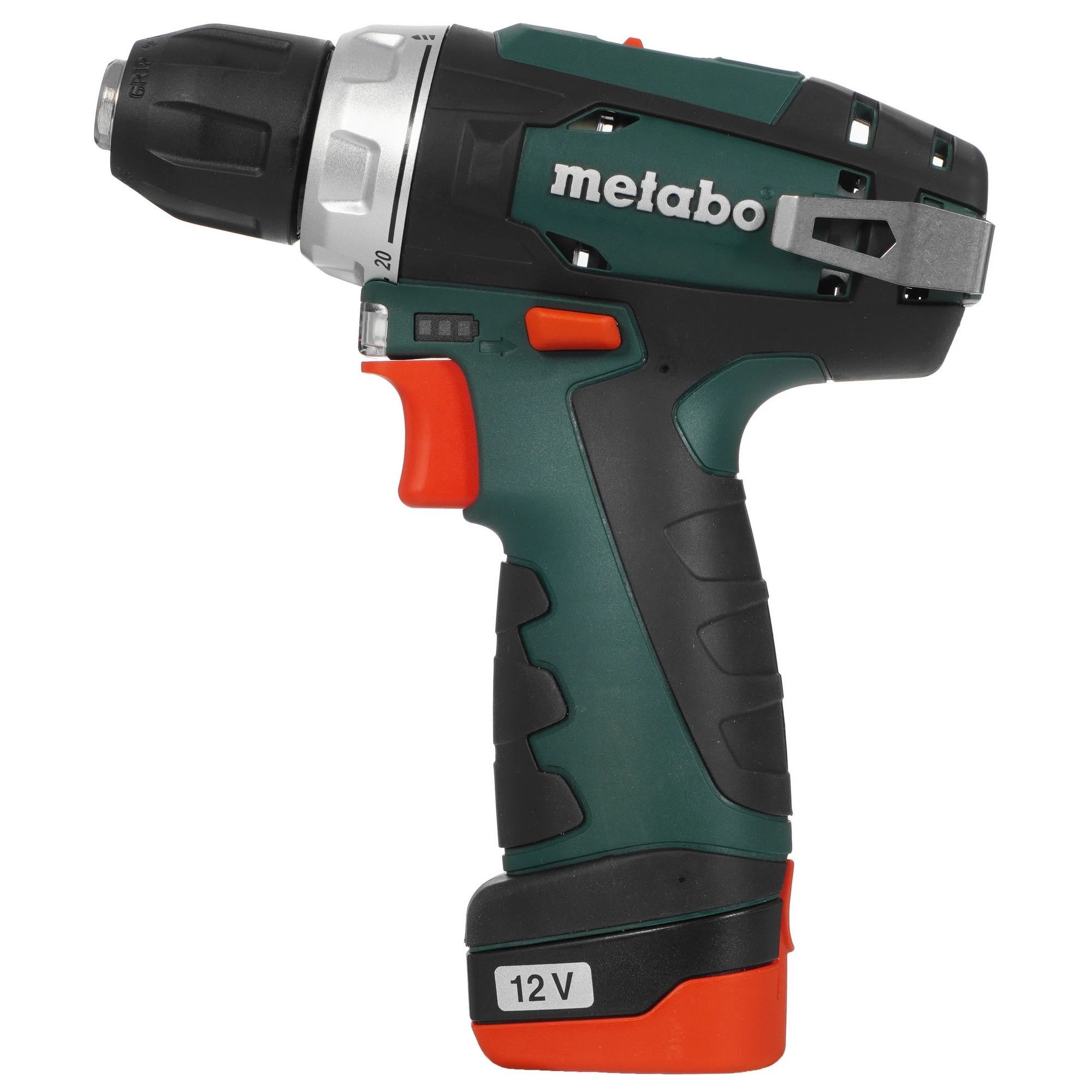 Аккумуляторная дрель-шуруповерт Metabo PowerMaxx BS Basic 600080500, 12 В, 34 Нм, 2 А·ч  детальное изображение - 1