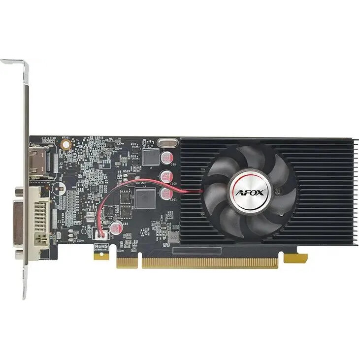 Видеокарта AFOX NVIDIA GeForce GT 1030, AF1030-2048D5L7, 2 ГБ, Черный детальное изображение - 3