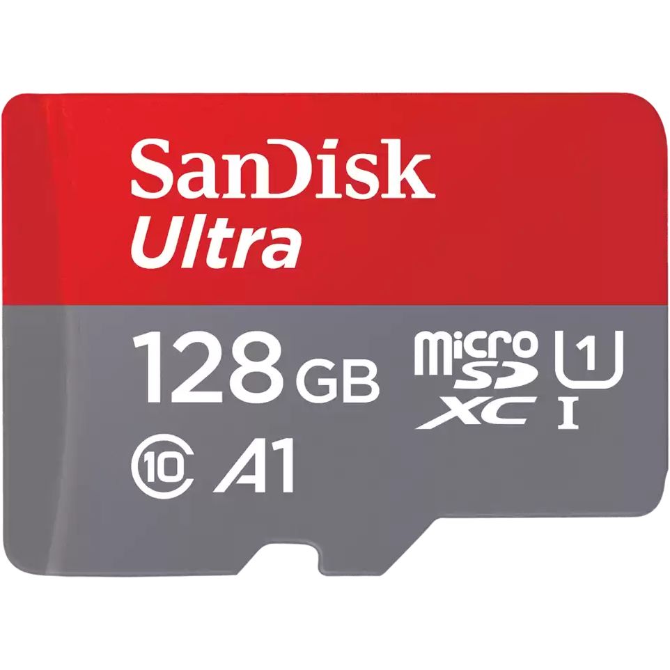 Карта памяти SanDisk Ultra MicroSD + SD адаптер (SDSQUAB-128G-GN6MA), 128 Гб детальное изображение - 2