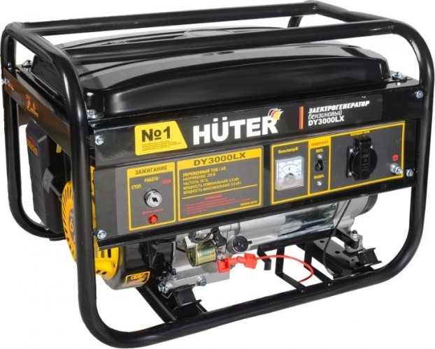 Генератор бензиновый HUTER DY3000LX 64/1/10, 2.5 кВт, Черный детальное изображение - 1