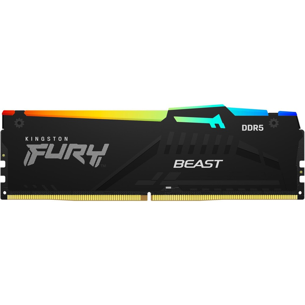 Оперативная память Kingston Fury Beast Black RGB DDR5 5600MHz, KF556C40BBA-32, 32 Гб детальное изображение - 1