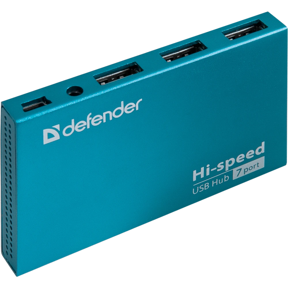 USB-концентратор Defender SEPTIMA SLIM, Голубой детальное изображение - 2