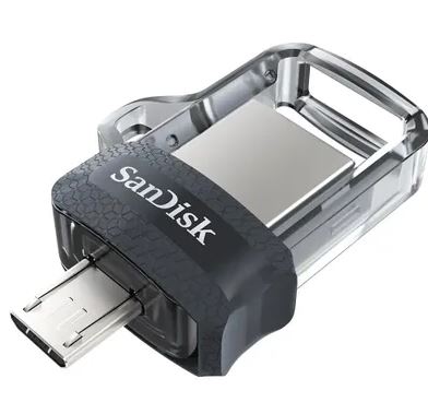 USB Flash накопитель SanDisk Ultra Dual (SDDD2-064G-G46) 64 ГБ, черный детальное изображение - 1