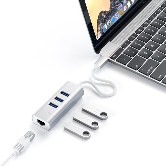 USB-концентратор Satechi ST-TC2N1USB31AS, Серебряный №2