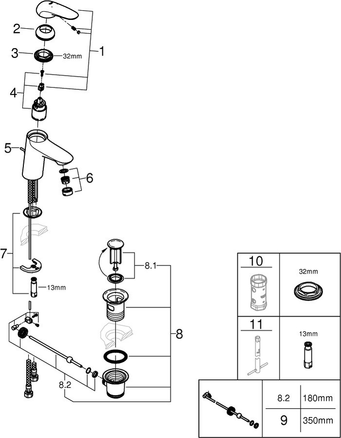 Смеситель Grohe Wave 32284001 №3