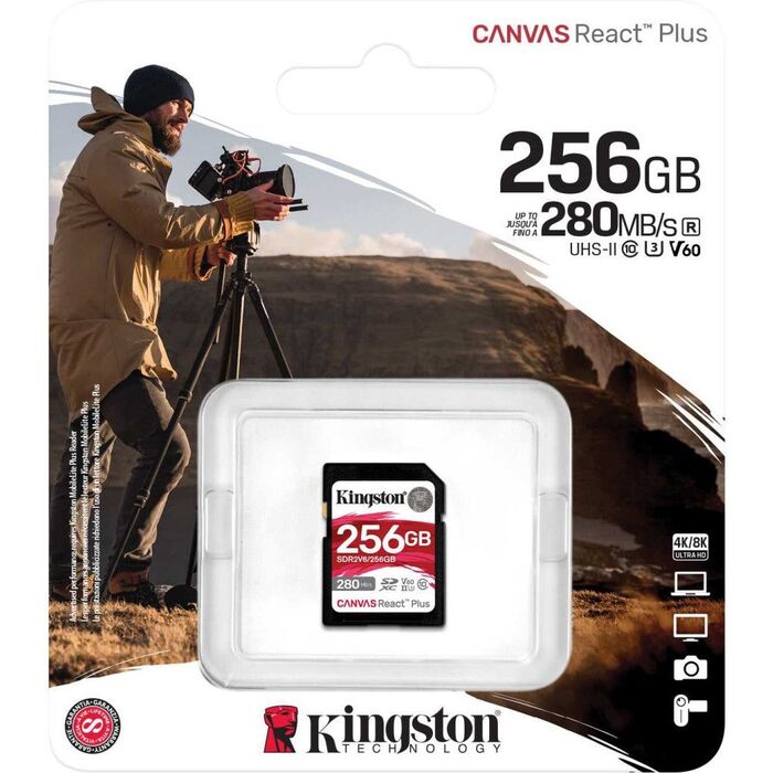 Карта памяти Kingston Canvas React Plus SD (SDR2V6/256GB), 256 Гб №3