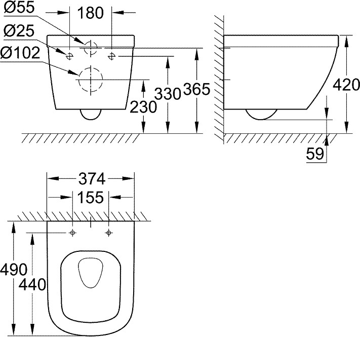 Унитаз Grohe Essence 39206000 детальное изображение - 4