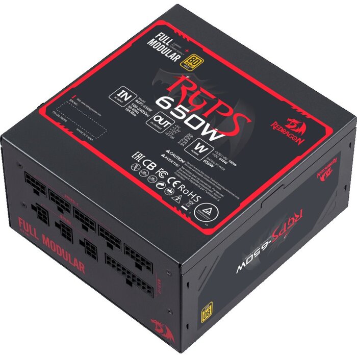 Блок питания Redragon RGPS-650W, 650 Вт №4