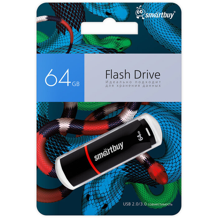 USB Flash накопитель SmartBuy Crown 64 ГБ, черный №3