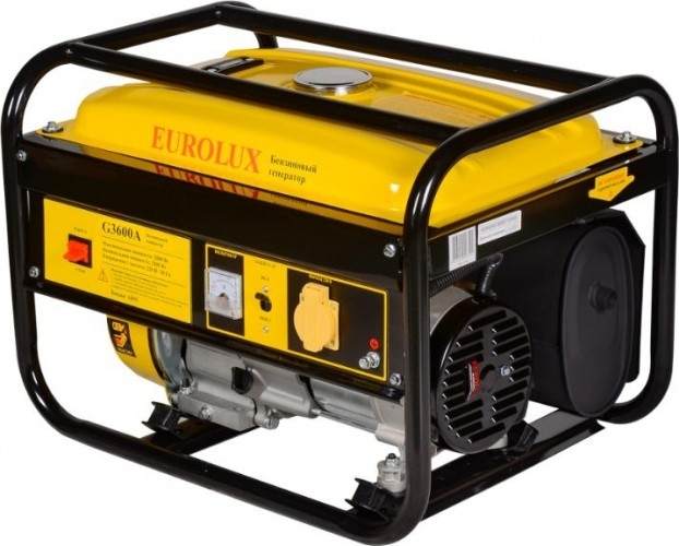 Генератор бензиновый EUROLUX G3600A 64/1/37, 2.5 кВт, Желтый детальное изображение - 1