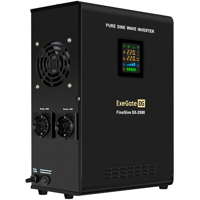 ИБП ExeGate FineSine SX-2500.LCD.AVR.2SH + 2x HRL 12-75 (75Ач) + батарея №2