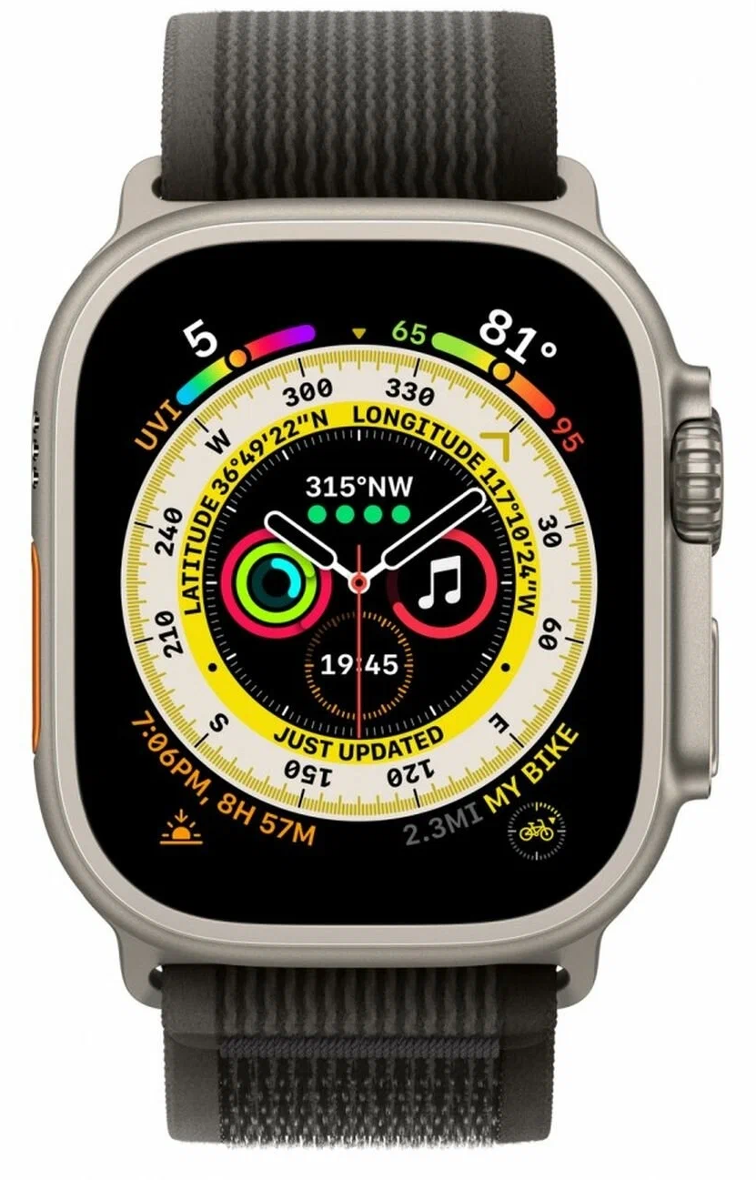 Смарт часы Apple Watch Ultra 49 мм, Титановый, Сине-серый, Trail Loop детальное изображение - 2