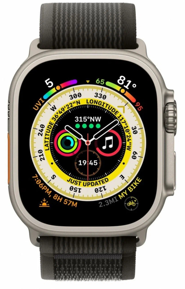 Смарт часы Apple Watch Ultra 49 мм, Титановый, Сине-серый, Trail Loop №2
