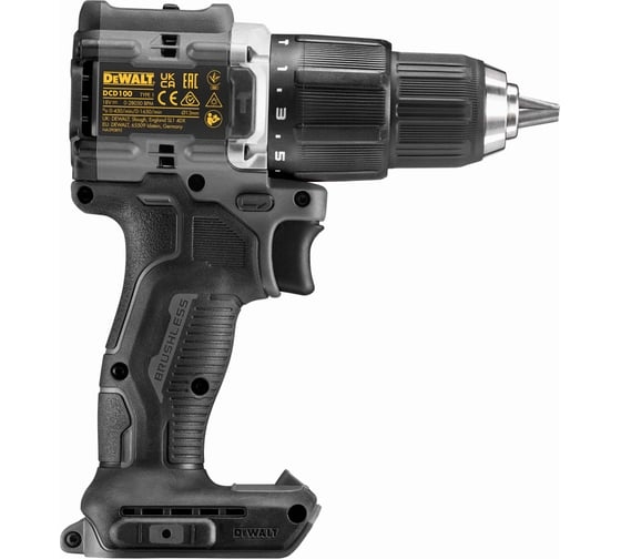 Аккумуляторная ударная дрель-шуруповерт DeWALT DCD100M2T-QW, 18 В, 68 Нм, 4 А·ч детальное изображение - 4