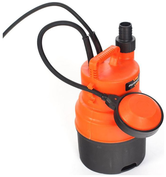 Дренажный насос Patriot F 350, 83.3 л/мин, 25 мм, напор 7 м, d=25 мм, 300 Вт, Оранжевый №2