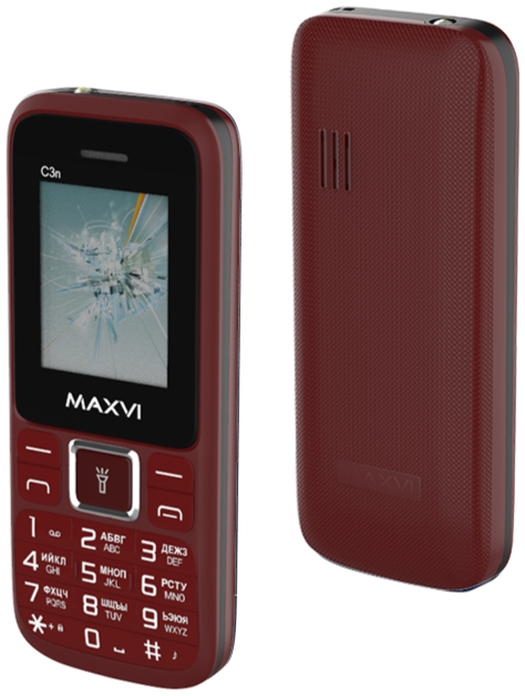 Мобильный телефон MAXVI C3n, 32 Мб, Черный, Dual mini-SIM детальное изображение - 2