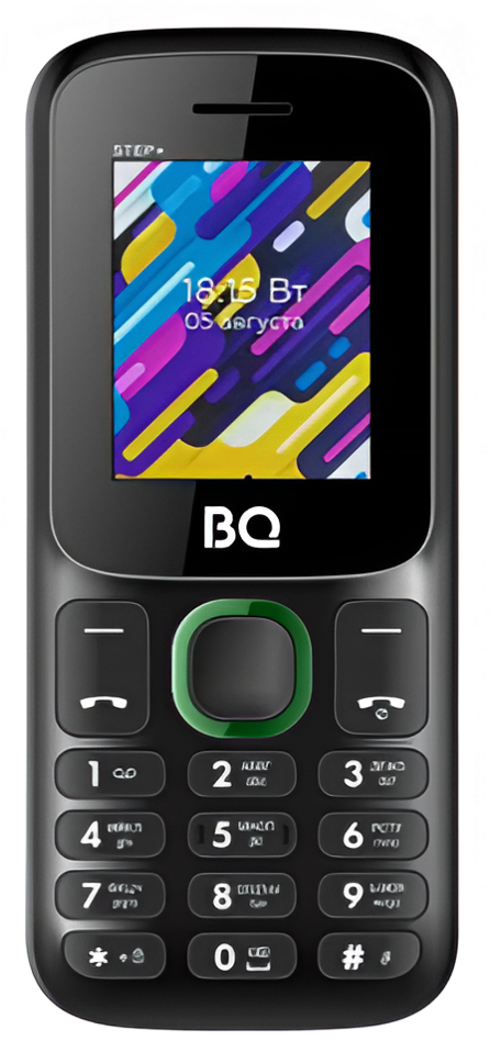 Мобильный телефон BQ 1848 Step+, 32 Мб, Черный/Зеленый, Dual mini-SIM детальное изображение - 2