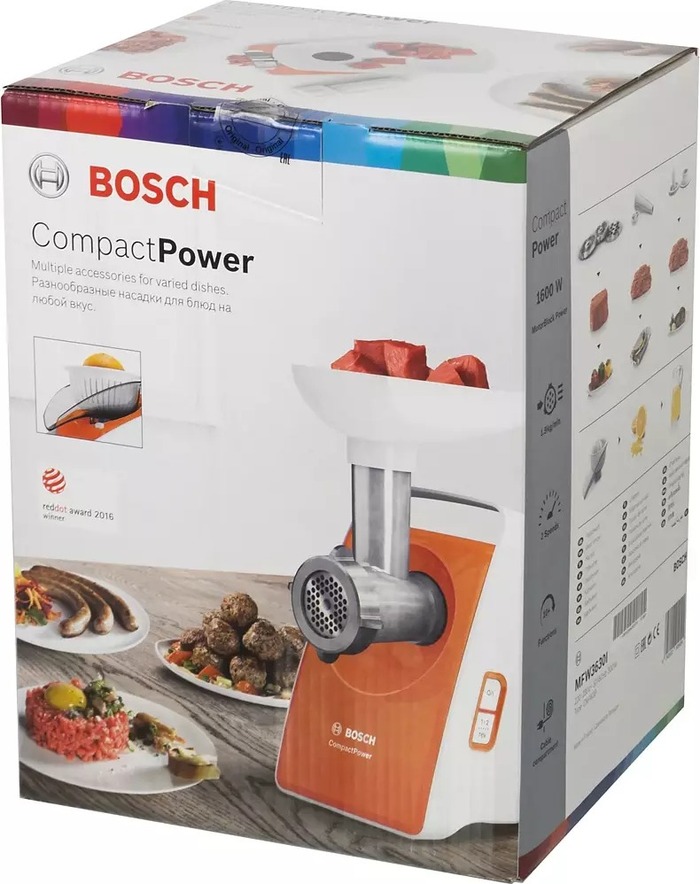 Мясорубка Bosch CompactPower MFW3630I, Белый №10