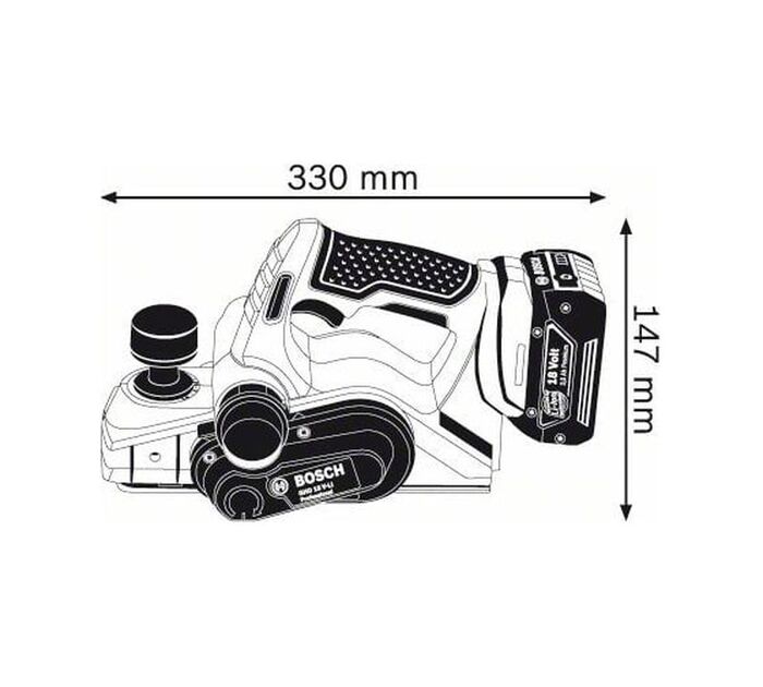 Электрический рубанок Bosch GHO 18 V-LI Professional 0.601.5A0.301, 600 Вт,  Синий №2