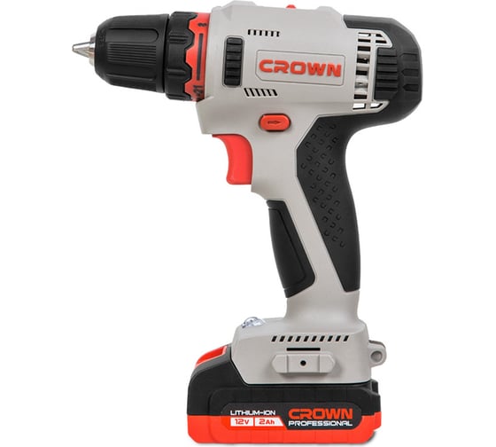 Аккумуляторная дрель-шуруповерт CROWN CT21081H-2 BMC, 2 акб, 30 Нм, 12 В детальное изображение - 2