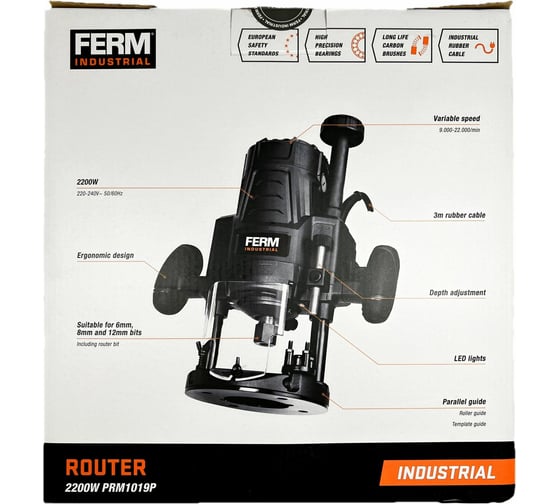Фрезер FERM PRM1019P, 2200 Вт, Черный детальное изображение - 7