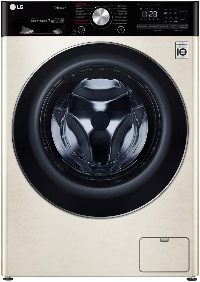 Стиральная машина LG AI DD F2V5HS9B, Бежевый детальное изображение - 1