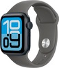 Умные часы Apple Watch SE 3 44 мм, GPS, Midnight Aluminium Case with Stone Gray Sport Band, Полуночный черный/Серый камень вариант - 1