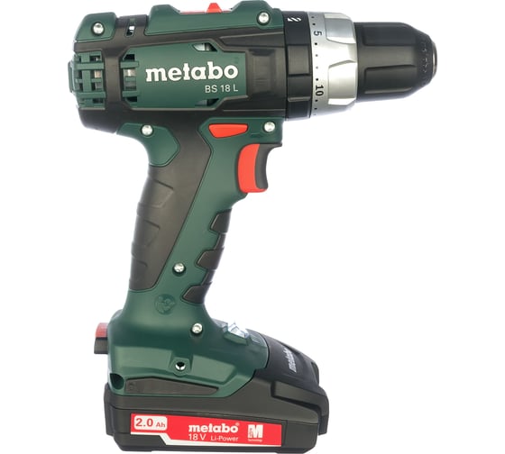 Аккумуляторная дрель Metabo BS 18 L 50 Нм, 2x2 Ач, кейс 602321500, 18 В детальное изображение - 2